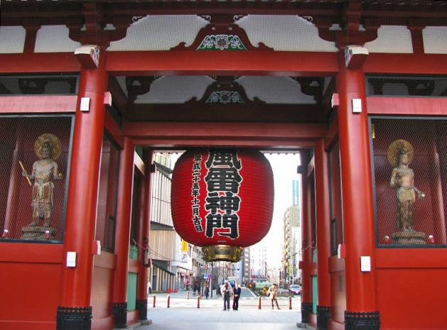 雷門ちょうちんの後ろ側