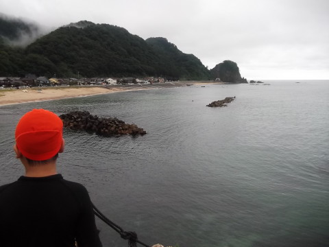 桑川海水浴場の頂上から見る海側