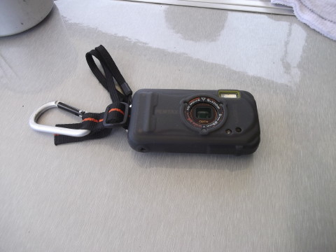 キャンプに持ってきた水中デジカメ