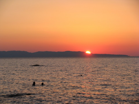 笹川流れで見る夕日は凄く綺麗