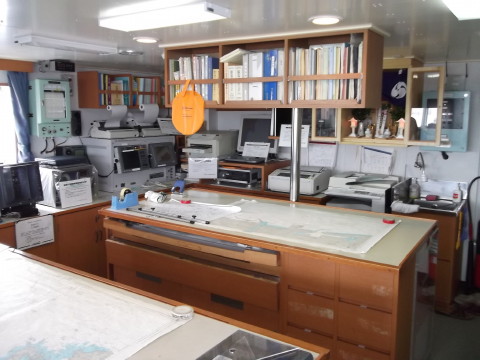 宮城丸の操縦室の後ろ