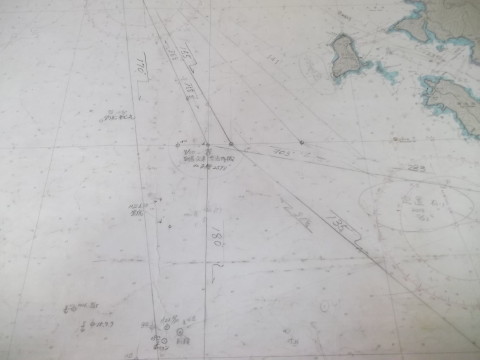 宮城丸に置かれていた海図