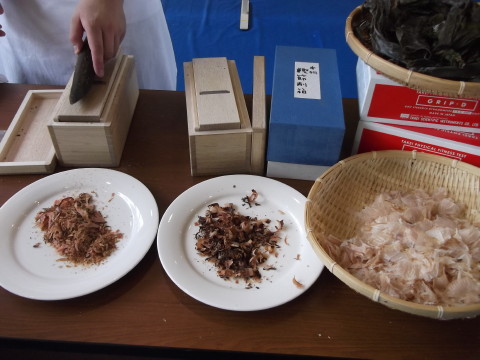 オーシャンキャンパスで鰹節作り体験