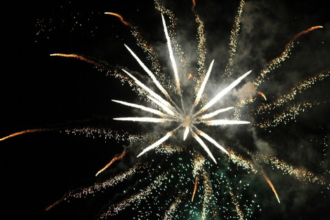 打ち上げ花火が始まる