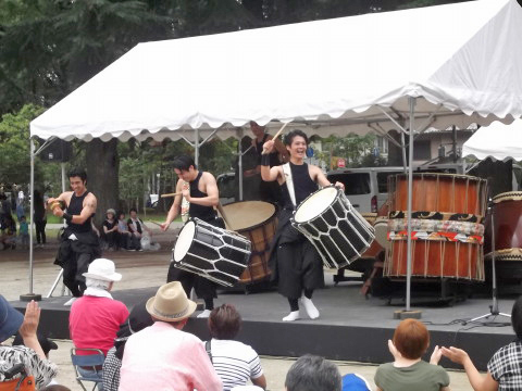 ジャズフェスで太鼓の演奏