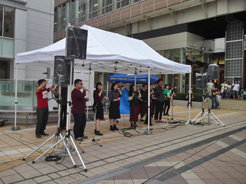 仙台駅前でジャズフェス