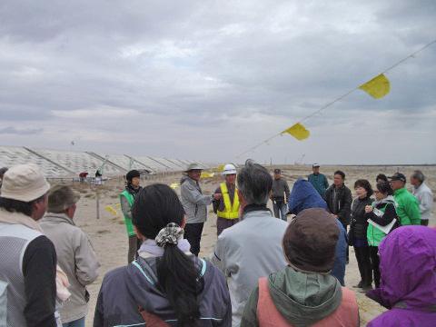 工事現場の方々からの挨拶