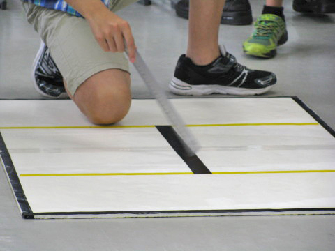 コースを確認する息子