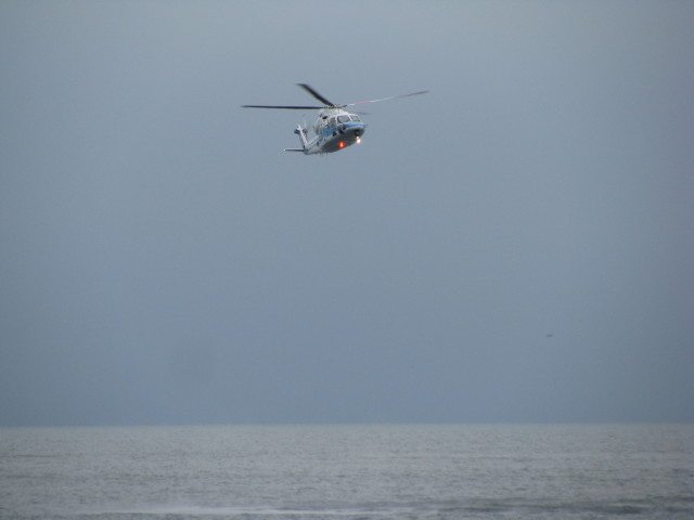救助ヘリが到着した