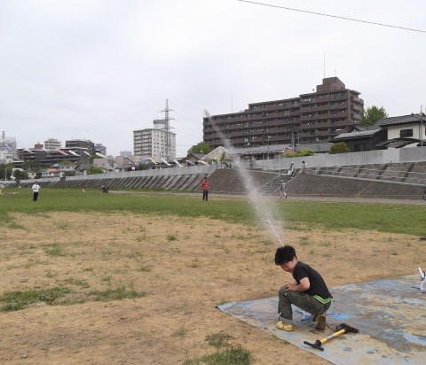 ペットボトルロケット発射～！