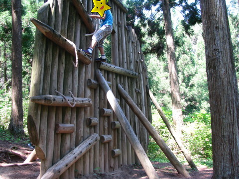 息子がアスレチックを満喫